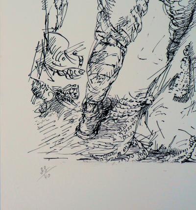 Lucien-Philippe MORETTI : Le carnaval des morts - Lithographie Originale Signée 2