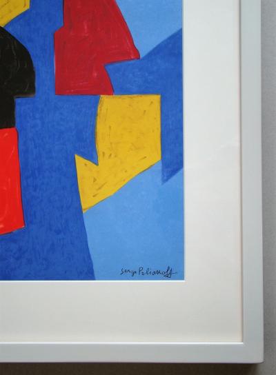 Serge POLIAKOFF -  Composition bleue, rouge et jaune, 1970 - Lithographie signée 2