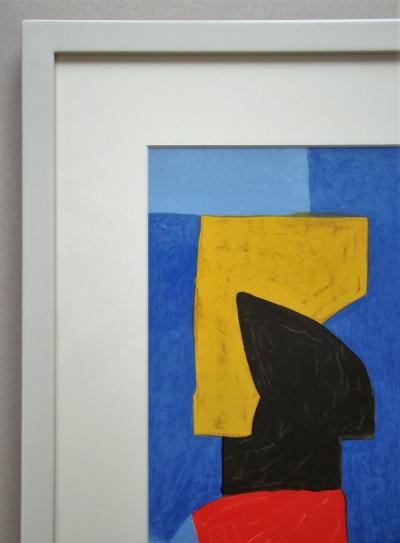 Serge POLIAKOFF -  Composition bleue, rouge et jaune, 1970 - Lithographie signée 2