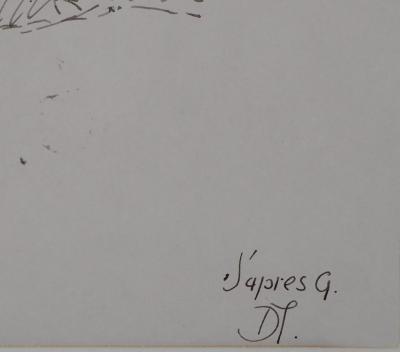 Dora MAAR - Hommage aux maîtres anciens : Les chevaliers - Dessin Originale Signé 2