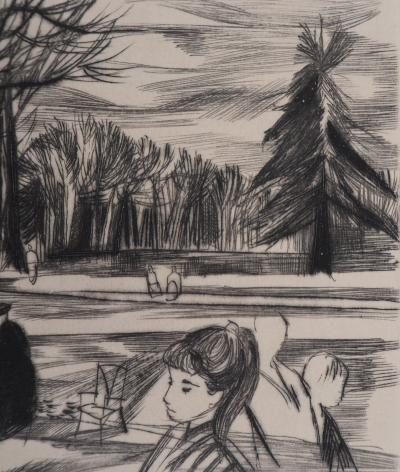 Emilio GRAU-SALA : Au parc, 1964 - Gravure originale signée 2