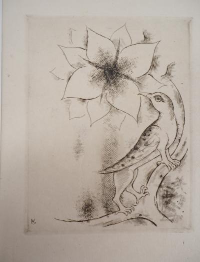 Kiyoshi HASEGAWA : Fleur de printemps - Gravure Originale Signée 2