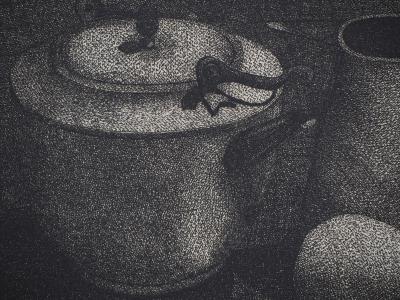 Roland CABOT : Nature morte à la théière - Gravure originale signée 2