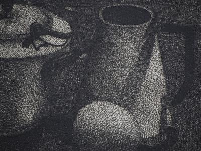 Roland CABOT : Nature morte à la théière - Gravure originale signée 2