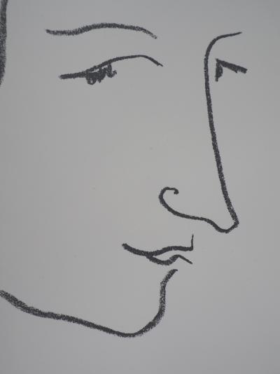 Henri MATISSE - Portrait de profil, Lithographie signée 1952 2