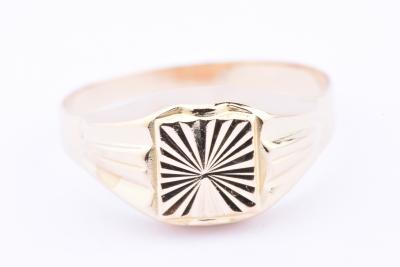 Bague chevalière homme en or 2