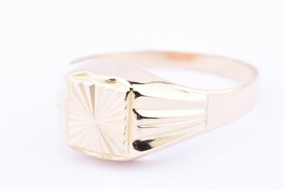 Bague chevalière homme en or 2