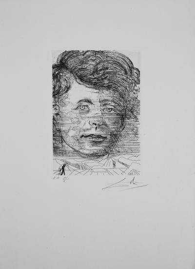 Salvador DALI: John Kennedy - Grabado Original Firmado y Numerado 2