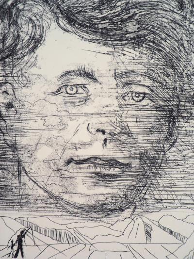 Salvador DALI : John Kennedy - Gravure Originale Signée et Numérotée