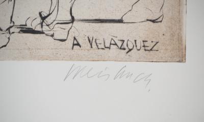 Claude WEISBUCH : À Velázquez - Gravure Originale Signée 2