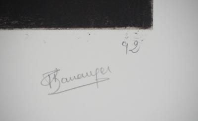 Fabienne BARRANGER : L’attente - Gravure originale signée 2