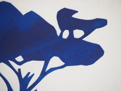 Iris FOSSIER : Le zèbre sous l’arbre bleu - Collage Original Signé 2