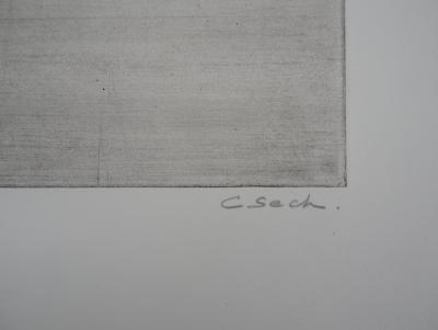 Hélène CSECH : Nu féminin de dos - Gravure Originale Signée 2