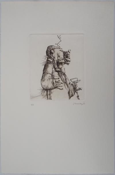 José HERNÁNDEZ : Portrait du monstre - Gravure Originale Signée 2