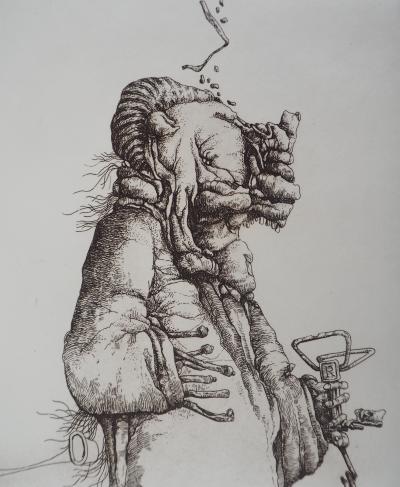José HERNÁNDEZ : Portrait du monstre - Gravure Originale Signée 2