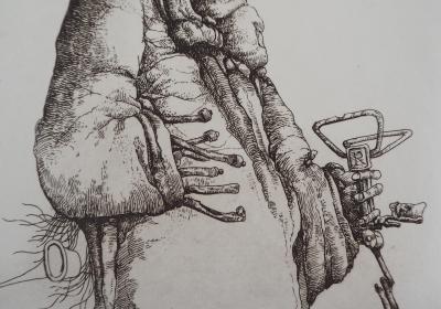 José HERNÁNDEZ : Portrait du monstre - Gravure Originale Signée 2