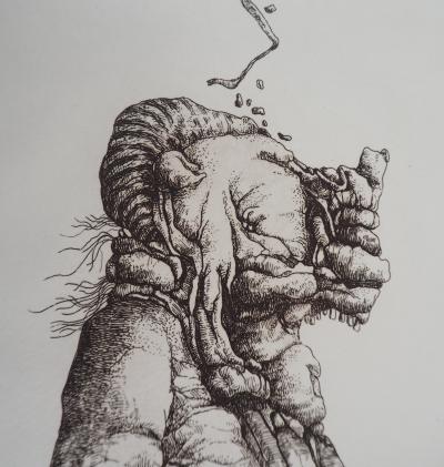José HERNÁNDEZ : Portrait du monstre - Gravure Originale Signée 2