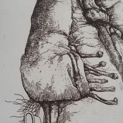 José HERNÁNDEZ : Portrait du monstre - Gravure Originale Signée 2