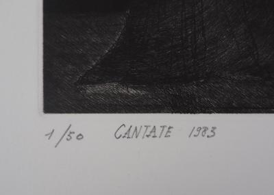 Hélène CSECH : Gravité - Gravure originale signée au crayon 2