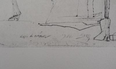Alexis DE KERMOAL : La ville ouvre ses portes - Gravure Originale Signée 2