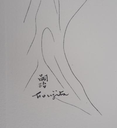 Tsuguharu FOUJITA - Isabey, mon seul ami, Gravure signée 2
