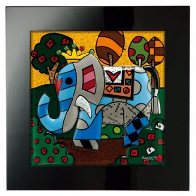 Romero Britto - Great India - Tableau en porcelaine 2