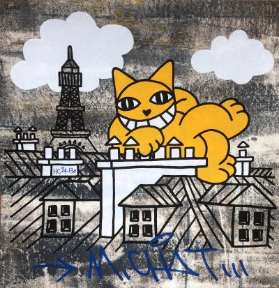 M.CHAT - Chat fait le Mur, 2018 - Sérigraphie signée au crayon 2