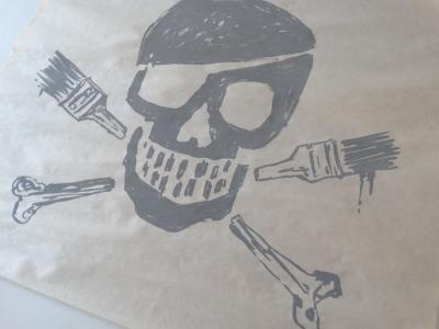 Paul Insect  - Skull Pow, sérigraphie 2