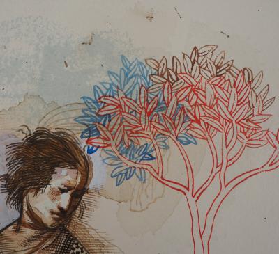 Miguel CONDÉ : Le peintre séduit - Dessin original signé 2