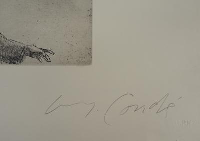 Miguel CONDÉ : L’équilibre de la poire - Gravure Originale Signée 2