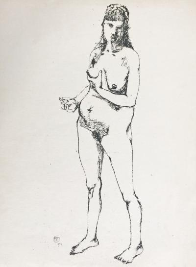 Paul REBEYROLLE - Maternité, 1951 - Sérigraphie signée au crayon 2