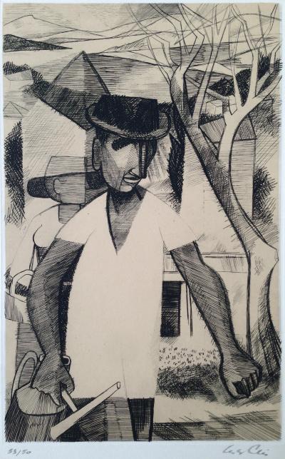 Yves ALIX - Le Jardinier de Saint-Tropez, Gravure originale signée 2