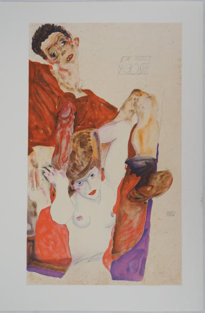 Egon SCHIELE (d’après) : L’envie - Lithographie Signée 2