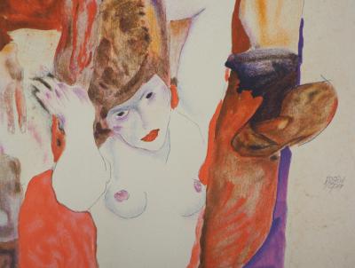 Egon SCHIELE (d’après) : L’envie - Lithographie Signée 2