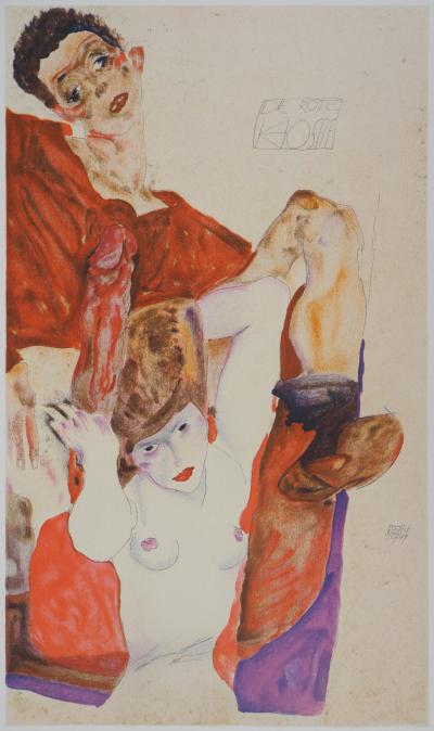 Egon SCHIELE (d’après) : L’envie - Lithographie Signée 2