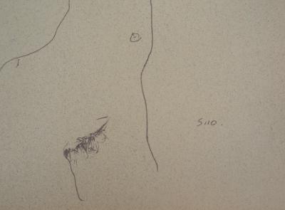 Egon SCHIELE (d’après) : Nu s’étirant - Lithographie Signée 2