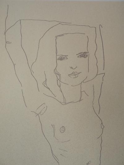 Egon SCHIELE (d’après) : Nu s’étirant - Lithographie Signée 2