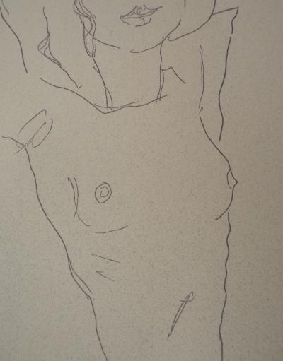 Egon SCHIELE (d’après) : Nu s’étirant - Lithographie Signée 2