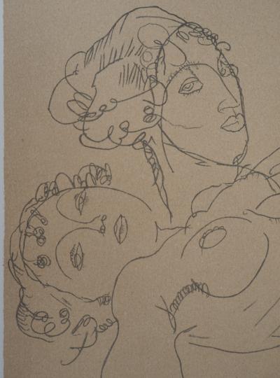 Egon SCHIELE (d’après) : Femmes nues allongées - Lithographie 2