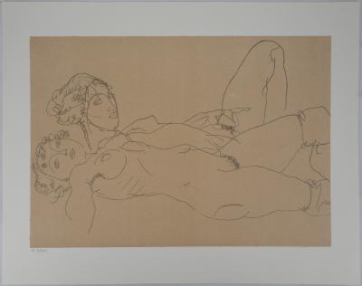 Egon SCHIELE (d’après) : Femmes nues allongées - Lithographie 2