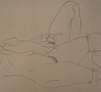 Egon SCHIELE (d’après) : Femmes nues allongées - Lithographie 2