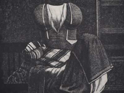 Awad EL SHIMY - Odalisque n°19 - original signed engraving 2