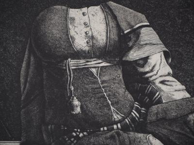 Awad EL SHIMY - Odalisque n°19 - original signed engraving 2