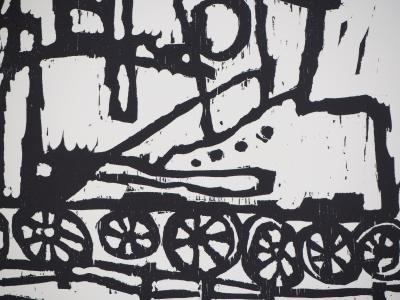 Richard BILAN : Voyage en train - Lithographie Originale Signée 2