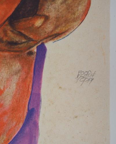 Egon SCHIELE (d’après) : L’envie - Lithographie Signée 2