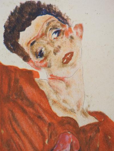 Egon SCHIELE (d’après) : L’envie - Lithographie Signée 2