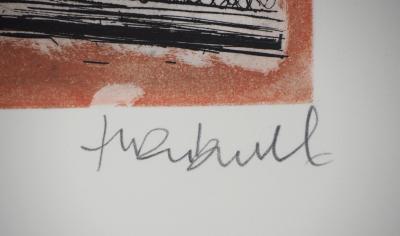TURNBULL : Eléments sur fond rouge - Gravure Originale Signée 2