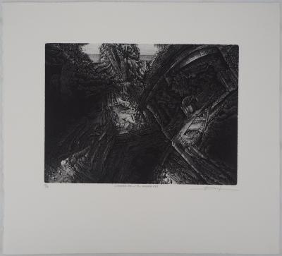 Daniel BEUGNIOT (DUL) : Les vagues des géants - Gravure Originale Signée 2