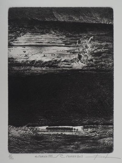 Daniel BEUGNIOT (DUL) : Vue sur le lac - Gravure Originale Signée 2