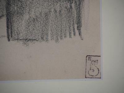 Théophile-Alexandre STEINLEN : Les toits de Paris - Dessin signé 2